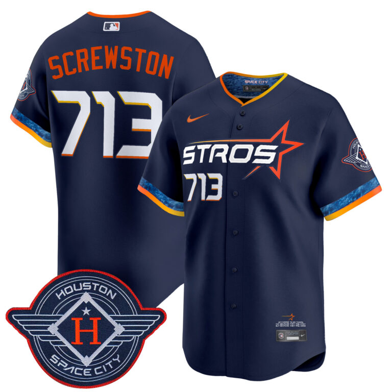 Men Houston Astros 713 Screwston blue 2025 City Connect Vapor Premier Limited Jersey